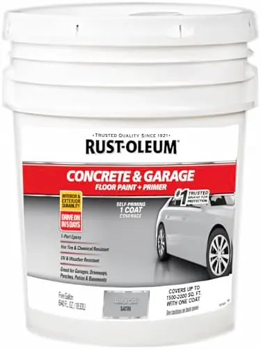 Rust-Oleum concrete and garage floor paint and primer in armor gray
