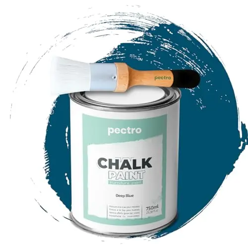 PECTRO chalk paint in deep blue with included brush