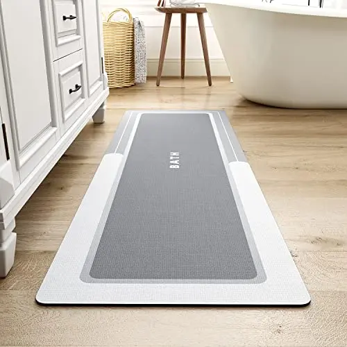 MONTVOO long bathroom runner mat in grey