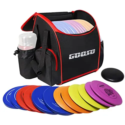 Large set with spacious disc golf backpack