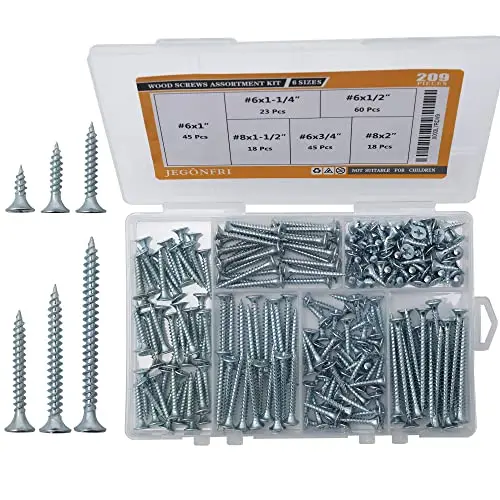 JEGONFRI high hardness wood screws assortment kit