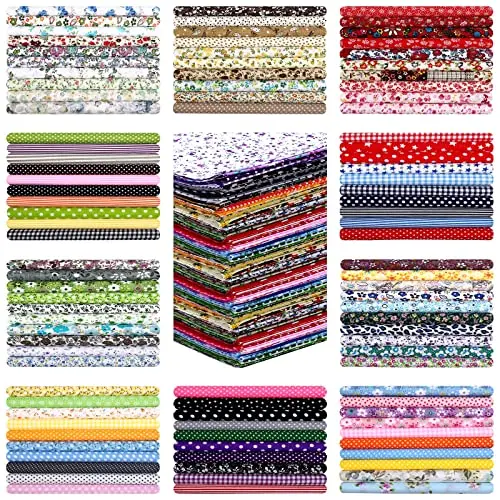 Moukeren multicolor cotton fabric squares for patchwork quilting