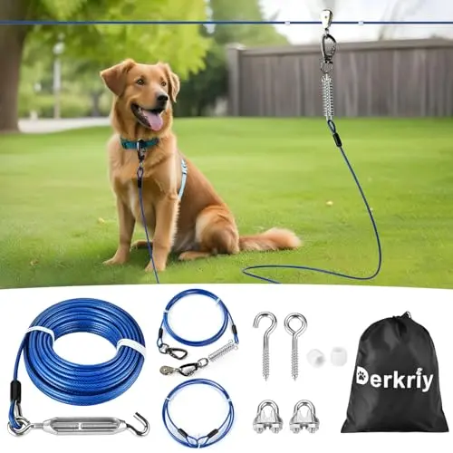 Derkriy dark blue dog trolley system