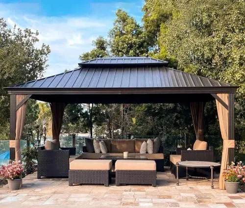 Premium Permanent Aluminum, Steel Roof, Curtains