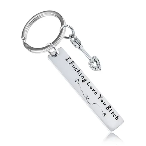 Funny Stainless Steel Engraved Keychain