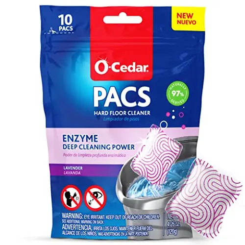 O-Cedar PACS hard floor cleaner pods in lavender scent