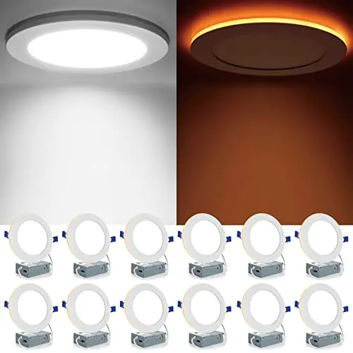 Selectable color, trim nightlight, dimmable (12 pack)
