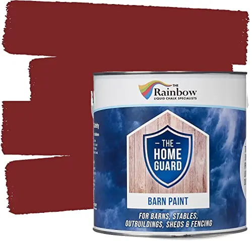HOME GUARD exterior house paint in red matte finish