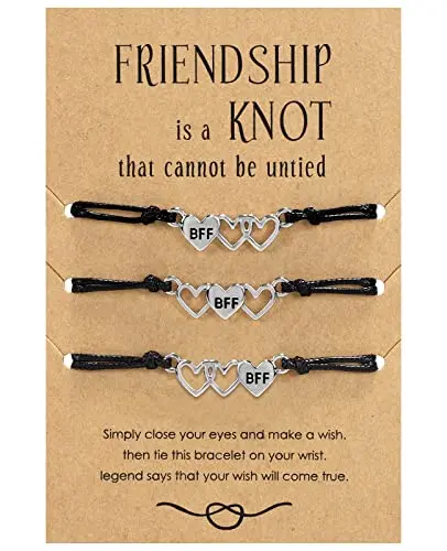 Budget Silver Heart Strand Trio