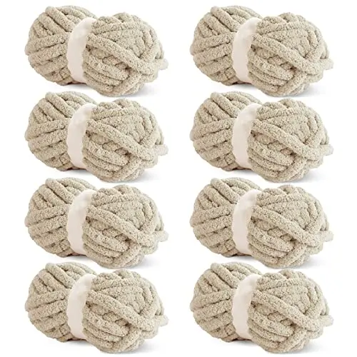 HOMBYS Khaki Chunky Chenille yarn