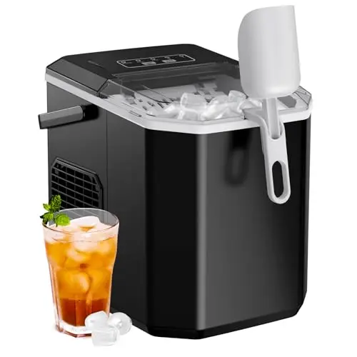 Silonn portable ice maker with carry handle