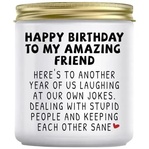 Scented Candle with Friendship Message