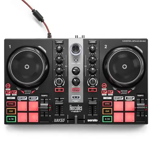 Guided learning DJ controller with STEMS and tutorials