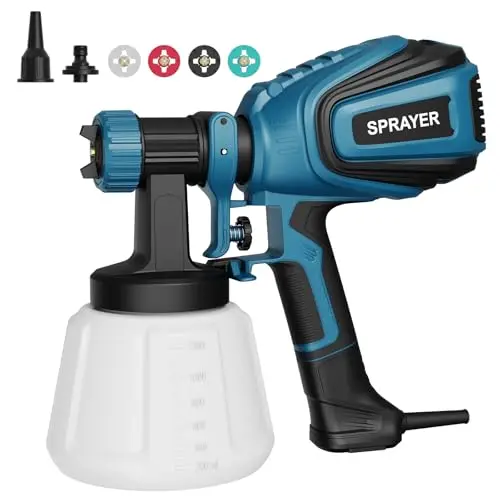 VONFORN blue paint sprayer with cleaning accessories