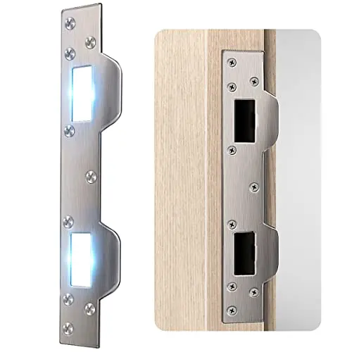 Steel strike plate upgrade for front doors
