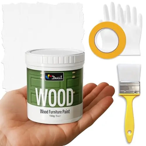DWIL Matte Finish Furniture Paint in white for wood refinishing