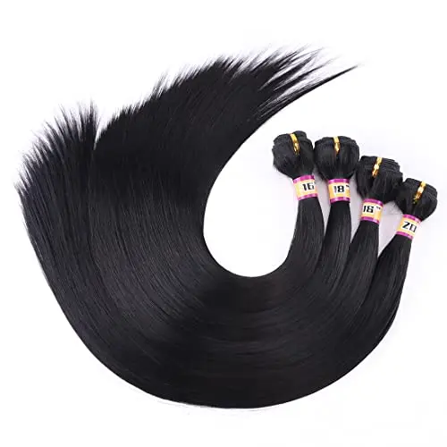 ZHENLISI Synthetic Silky Straight Hair Weave bundles