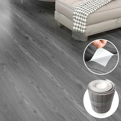 LAREKO nature grey wood plank vinyl flooring tiles