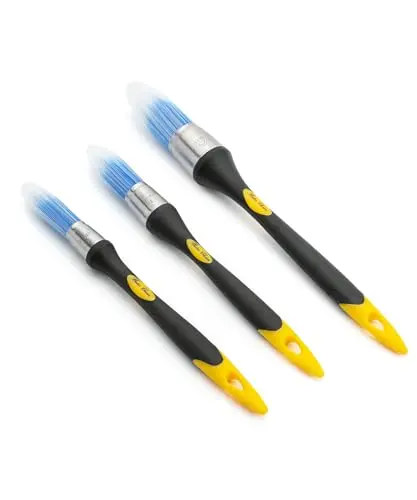 Bates trim brush 3-piece set with ergonomic handles