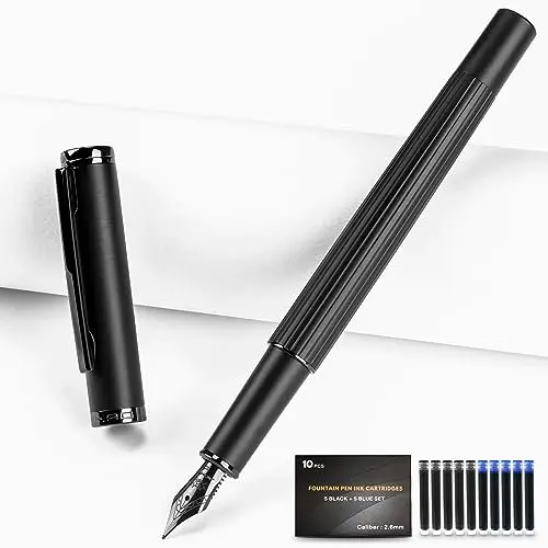 JINHAO Fountain Pen with matte black finish and fine nib