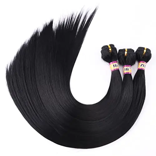 REYNA synthetic hair weave straight for fine hair
