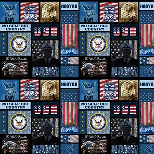 Officially licensed cotton fabric for indoor flag displays