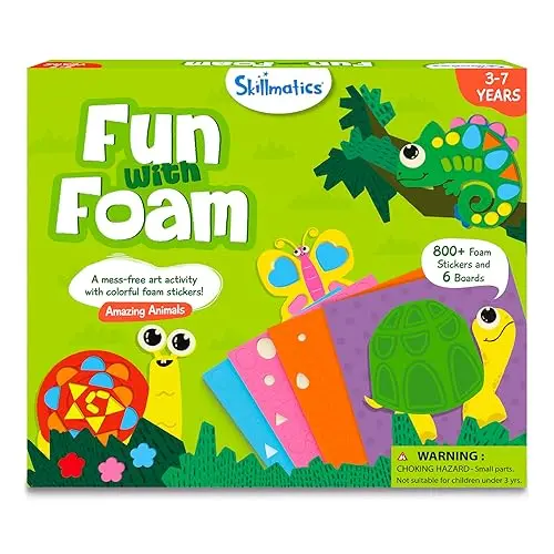 Skillmatics foam sticker art activity with animal picture boards and colorful stickers