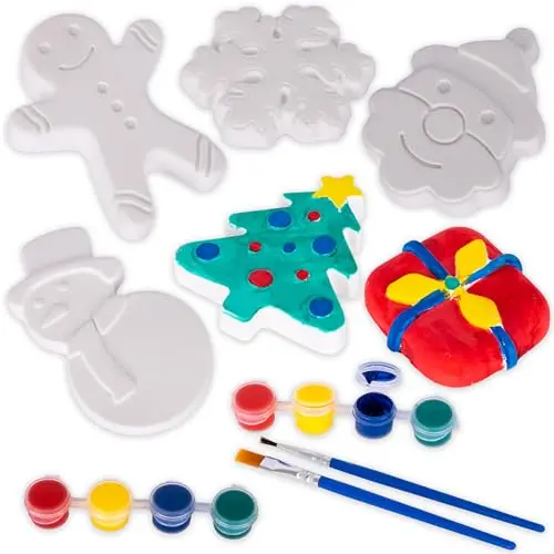 ArtCreativity Christmas ceramic painting kit with figures