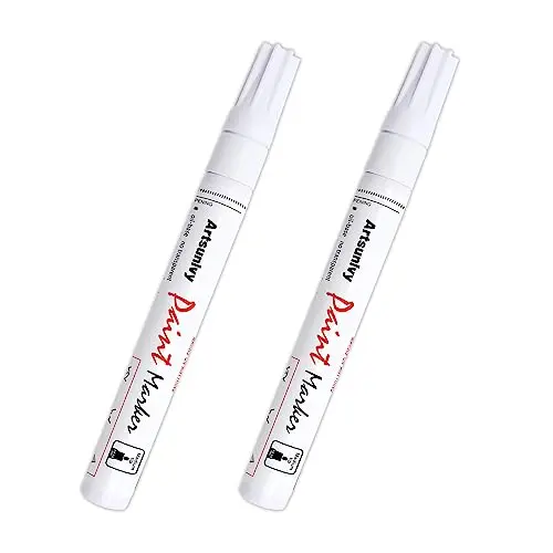 Artsunlvy white permanent paint markers for tires and crafts