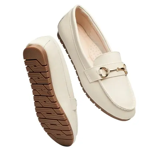 Wide Penny Loafers with Arch Support
