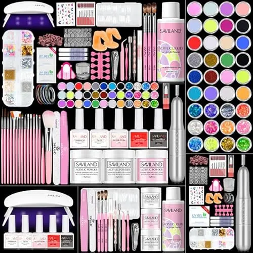 Kit with drill, gel polishes & UV lamp