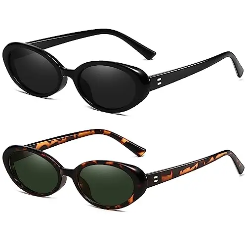 90s Vintage Shades - Black/Grey & Leopard/G15