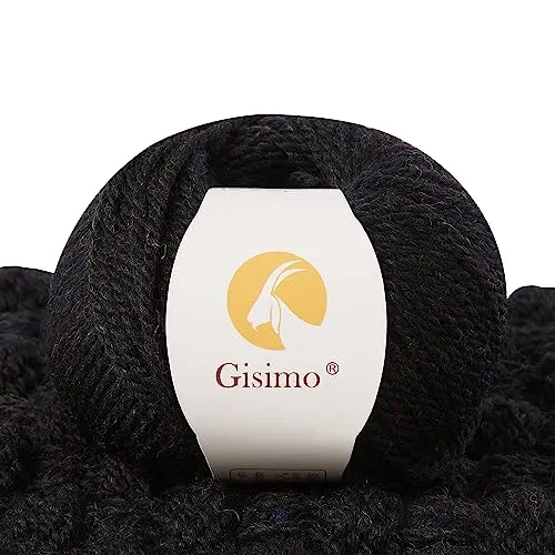 Gisimo Merino Wool Yarn in Black color