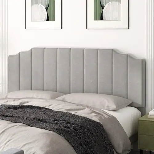 Wall-Mount, Velvet, Modern Vertical Line (King/Cal King)