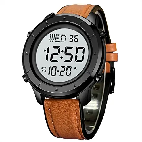 Minimalist Digital w/ Vegan Leather & Rubber Strap