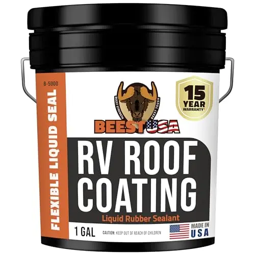BEEST white RV roof coating in gallon container