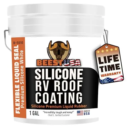 BEEST silicone white roof coating in gallon container