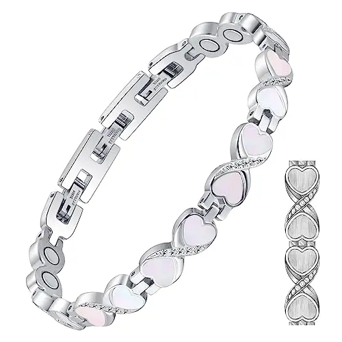 3800 Gauss Magnets, Stainless Steel, Crystal Accents