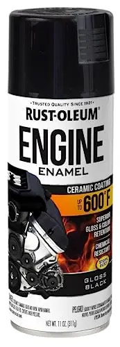 Rust-Oleum Engine Enamel spray paint can with any-angle spray