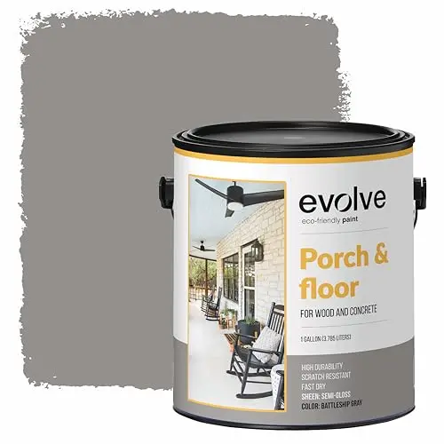EVOLVE porch and floor paint in battleship grey for wood and concrete surfaces