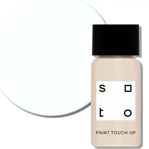 soto white touch-up paint bottle with brush for trim and cabinets