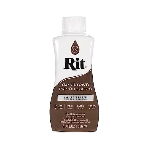 Rit Dye Liquid Fabric Dye in Dark Brown bottle