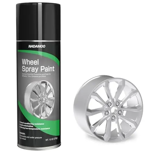 NADAMOO Aluminum Wheel spray paint can in silver finish