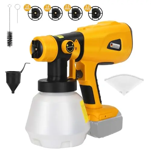 DEWALT compatible cordless paint sprayer with brushless motor