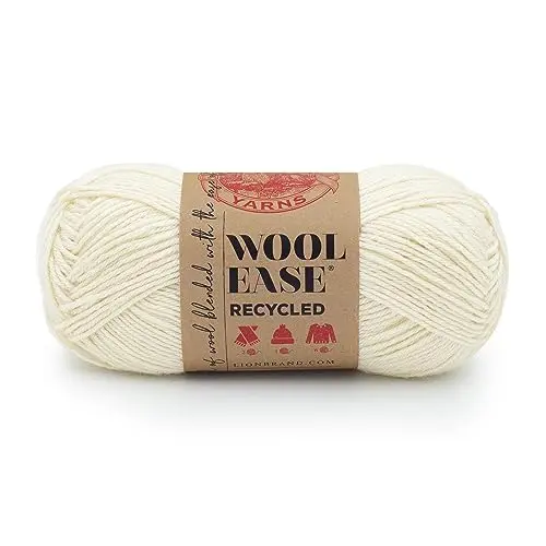 Lion Brand Wool-Ease Recycled yarn in cream color