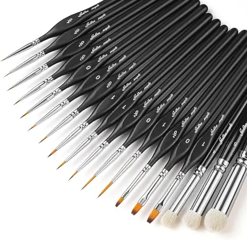 Specialist set with dry brushes for effects
