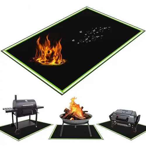 Plrosnmy large under grill mat protecting deck surface