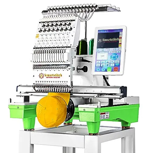 Smartstitch S-1501 commercial embroidery machine with large touch screen and multiple needles