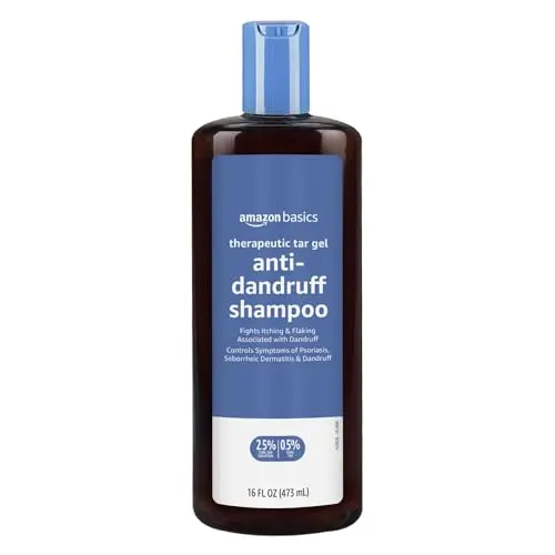 Coal tar-based anti-dandruff shampoo, generous size
