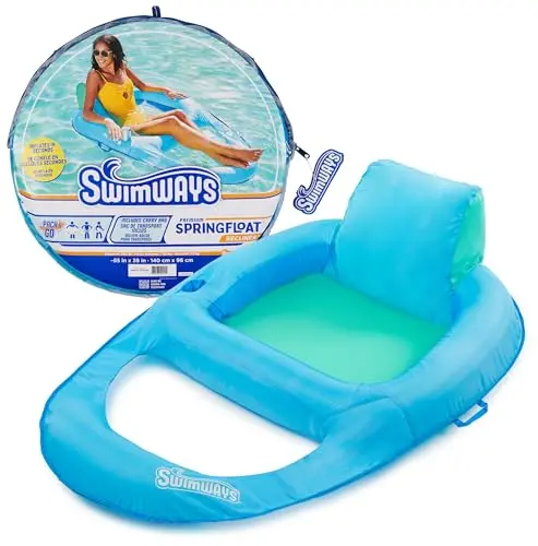 Premium Recliner Pool Lounger (Sky Blue)